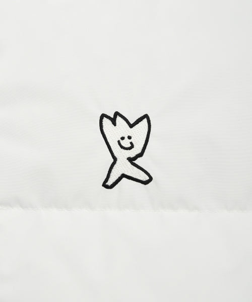 Logo Wappen Hood Long Down Jumper White