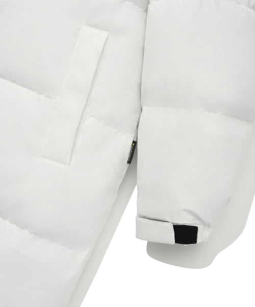 Logo Wappen Hood Long Down Jumper White
