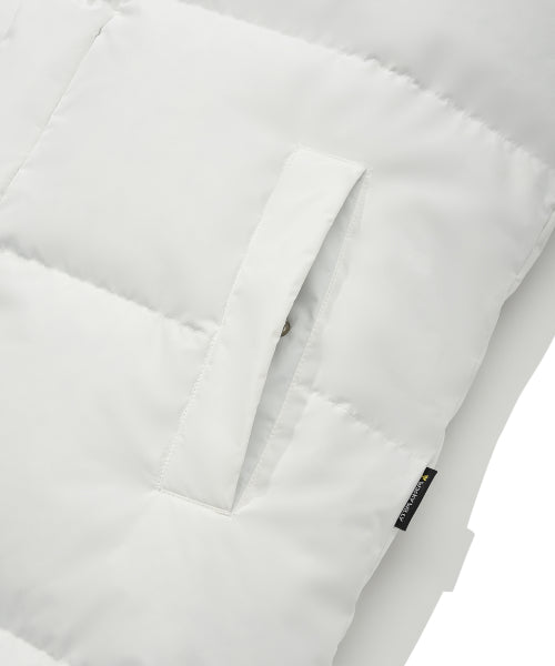 Logo Wappen Hood Long Down Jumper White