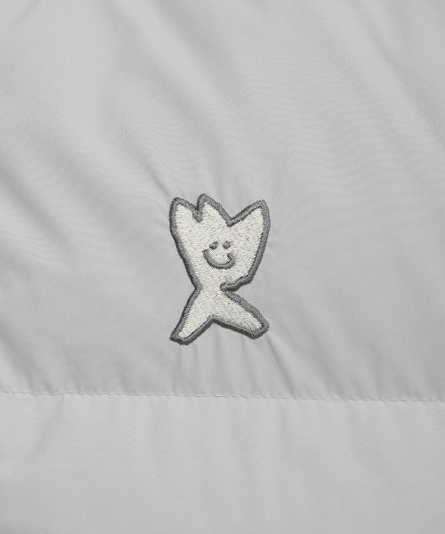 Logo Wappen Hood Long Down Jumper Light Gray