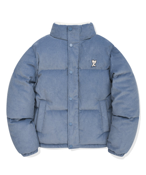 Corduroy Down Puffer Blue