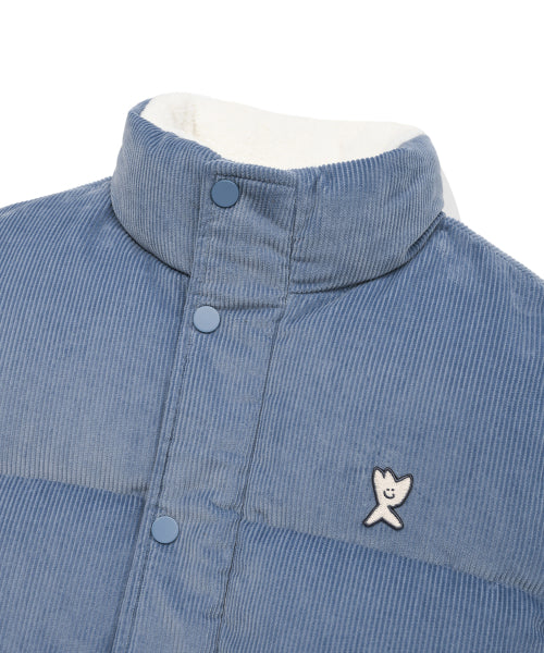 Corduroy Down Puffer Blue
