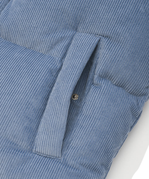 Corduroy Down Puffer Blue