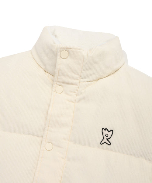 Corduroy Down Puffer Ivory