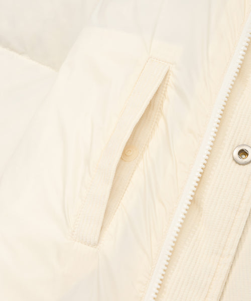 Corduroy Down Puffer Ivory