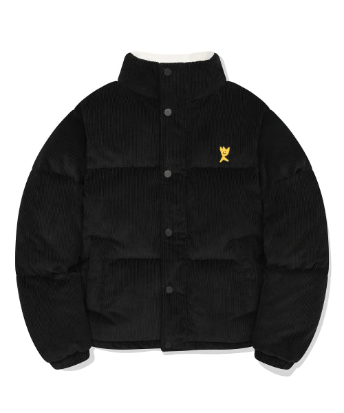 Corduroy Down Puffer Black