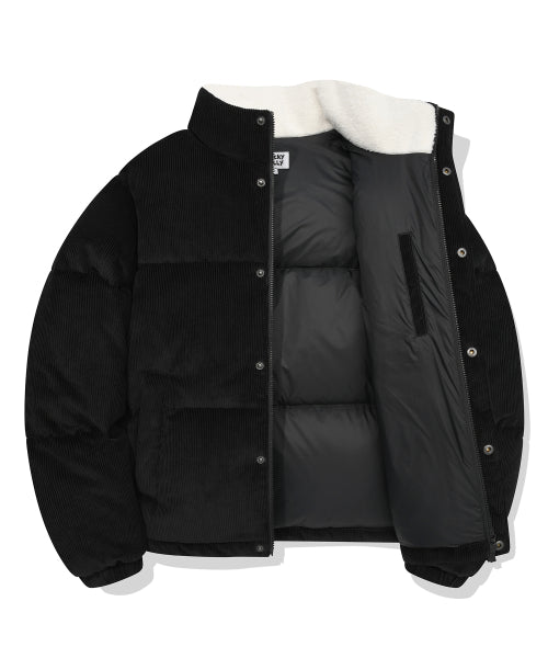 Corduroy Down Puffer Black