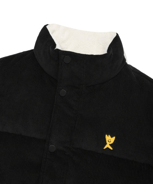 Corduroy Down Puffer Black