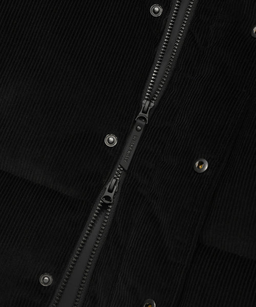Corduroy Down Puffer Black
