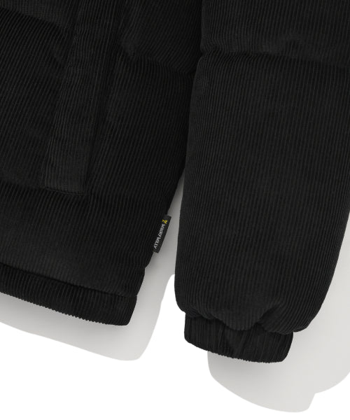 Corduroy Down Puffer Black