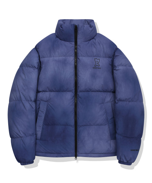 Washing Print Duck-Down Jumper Blue