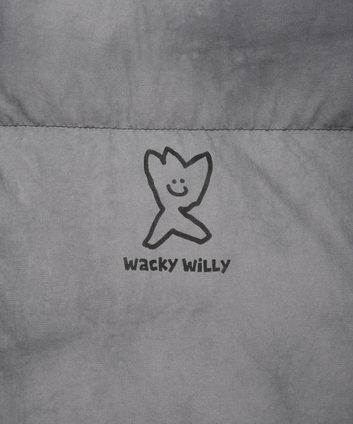 Washing Print Duck-Down Jumper Charcoal