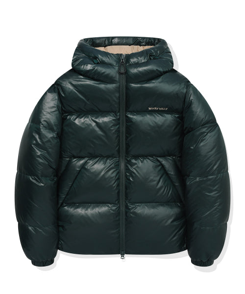 Hooded Duck Down Jumper Green