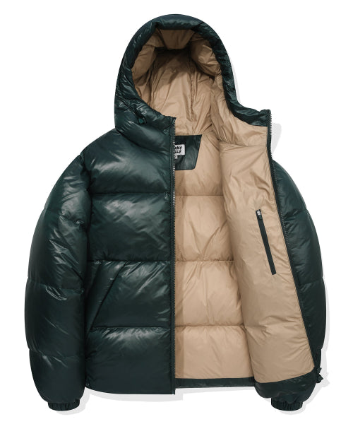 Hooded Duck Down Jumper Green