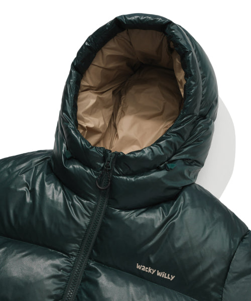 Hooded Duck Down Jumper Green