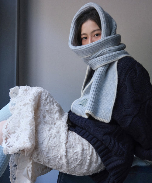 WOOLY TWOTONE MUFFLER - 5 colors