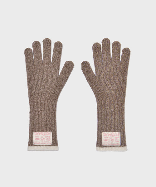 WOOLY TWOTONE LONG GLOVES - 2 colors