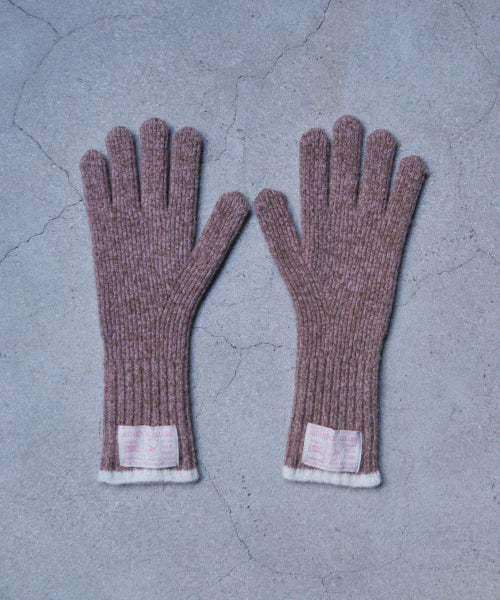WOOLY TWOTONE LONG GLOVES - 2 colors
