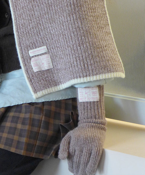 WOOLY TWOTONE LONG GLOVES - 2 colors