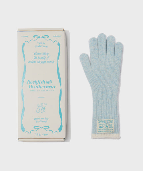 WOOLY TWOTONE LONG GLOVES - 2 colors