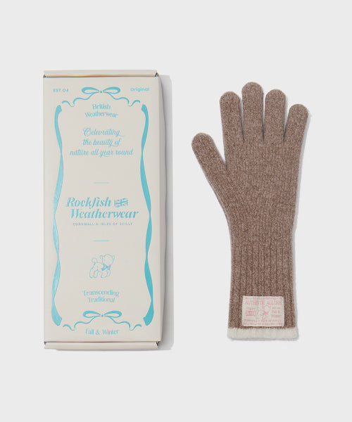 WOOLY TWOTONE LONG GLOVES - 2 colors