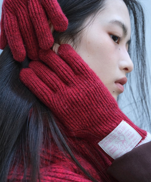 [HOLIDAY EDITION] WOOLY TWOTONE SHORT GLOVES - 2 colors