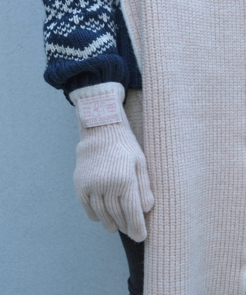[HOLIDAY EDITION] WOOLY TWOTONE SHORT GLOVES - 2 colors