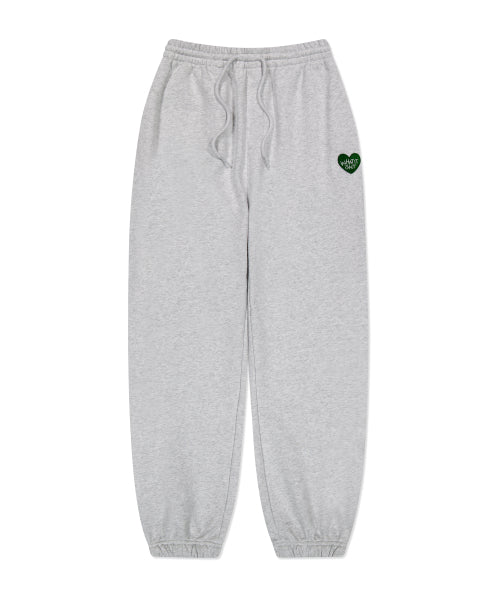 Heart Wappen Jogger Pants Light Gray