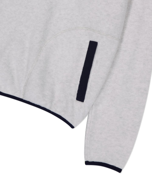 Logo Wafer fleece pullover sweatshirt light gray