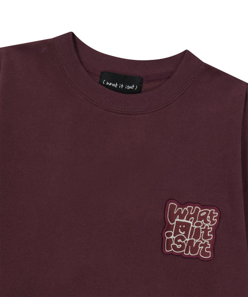typo wappen napping sweatshirt purple