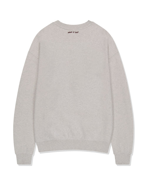 typo Wafer napping sweatshirt oatmeal