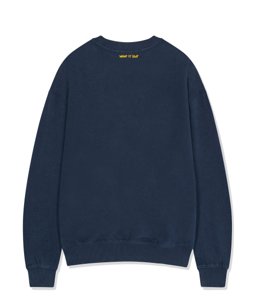 typo wappen napping sweatshirt dark navy