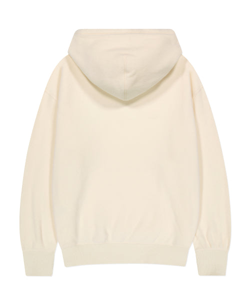 typo fluffy hooded cream