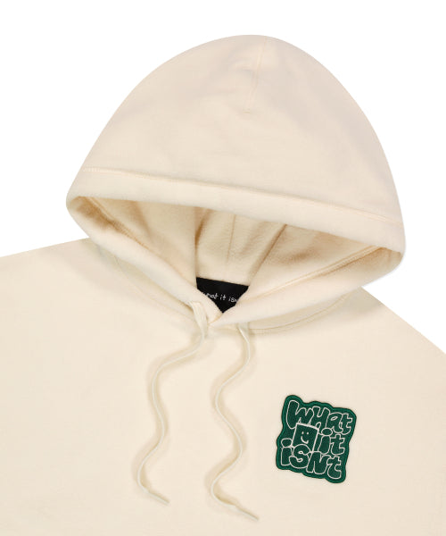 typo fluffy hooded cream