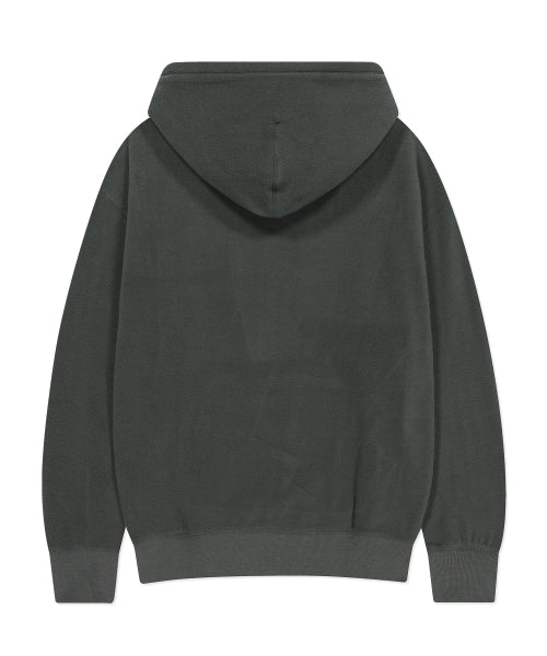Typo Fluffy Hood Charcoal