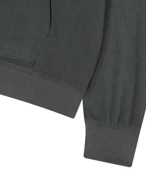 Typo Fluffy Hood Charcoal