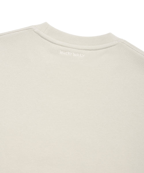 Lettering Point Sweatshirt Gray