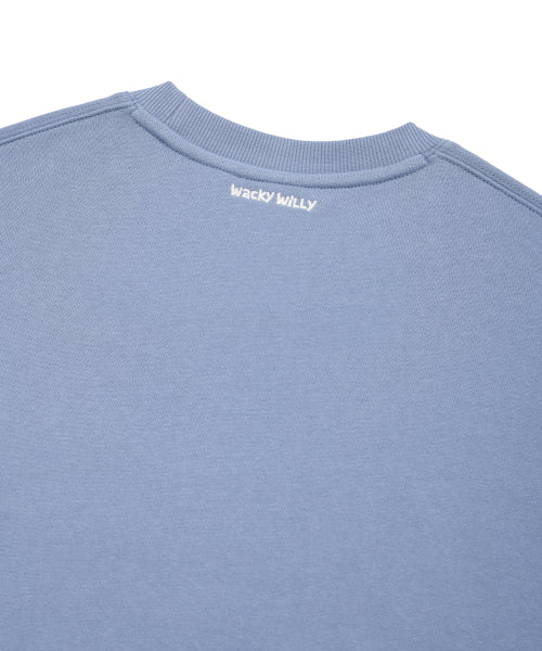 Lettering Point Sweatshirt blue
