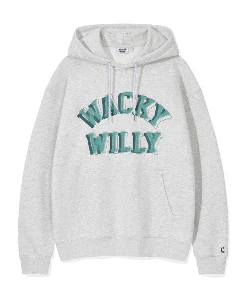 Lettering Graphic Hood Light Gray