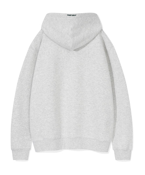 Lettering Graphic Hood Light Gray