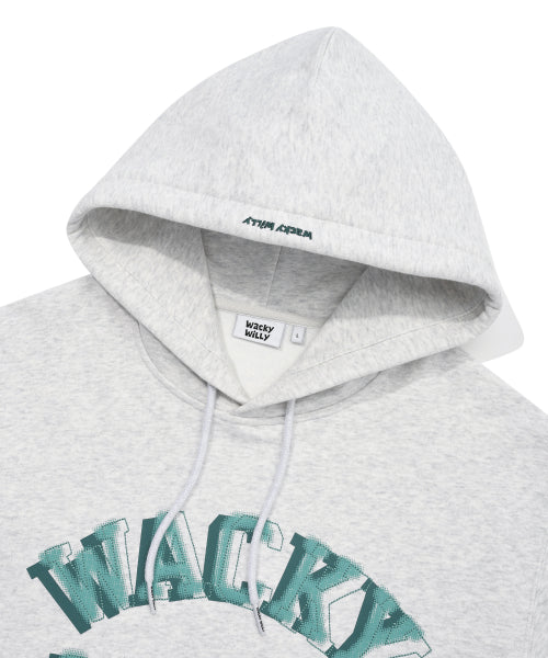 Lettering Graphic Hood Light Gray