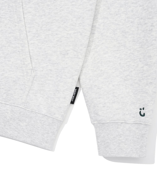 Lettering Graphic Hood Light Gray