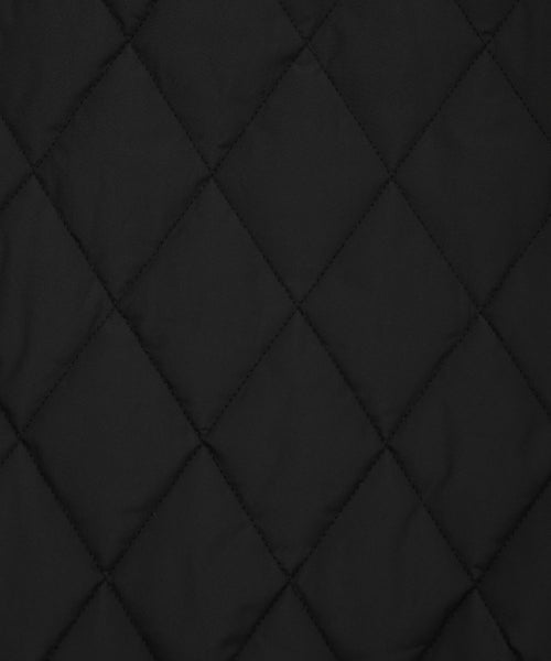 Hooded padded work jacket black