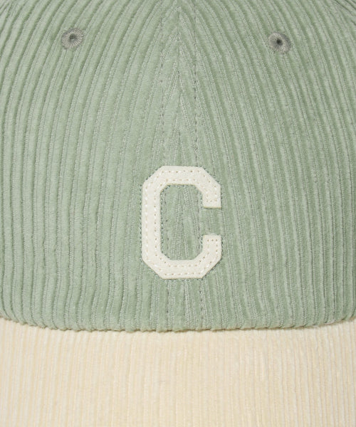 CORDUROY C LOGO COLOR BLOCK BALL CAP