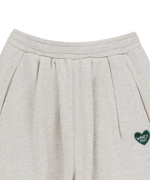 Heart Wappen Balloon Fit Fleece-Lined Jogger Pants Oatmeal