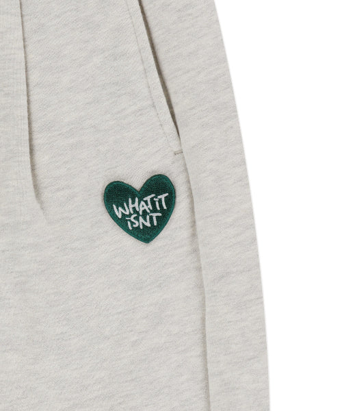 Heart Wappen Balloon Fit Fleece-Lined Jogger Pants Oatmeal