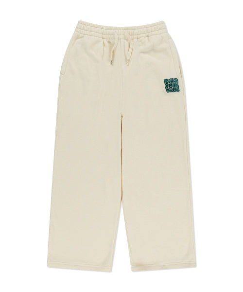 Shumu Wafer Fluffy Wide Pants Cream