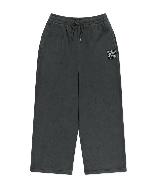 Shumu Wafer Fluffy Wide Pants Charcoal
