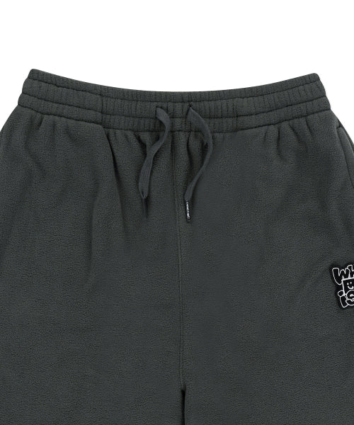 Shumu Wafer Fluffy Wide Pants Charcoal