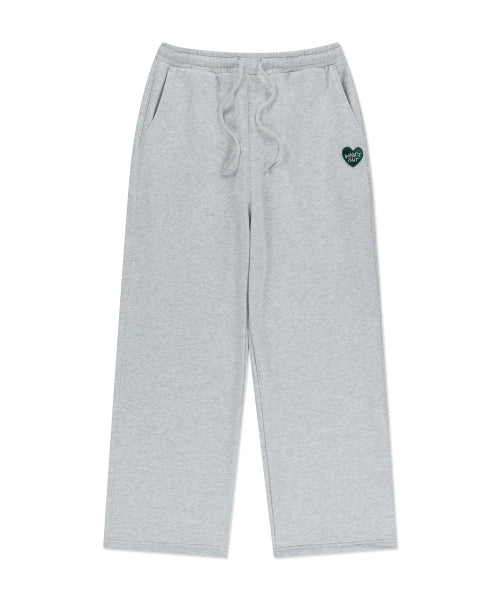 Heart Wappen Wide Pants Light Gray